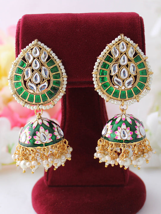 Ameena Earrings-Green