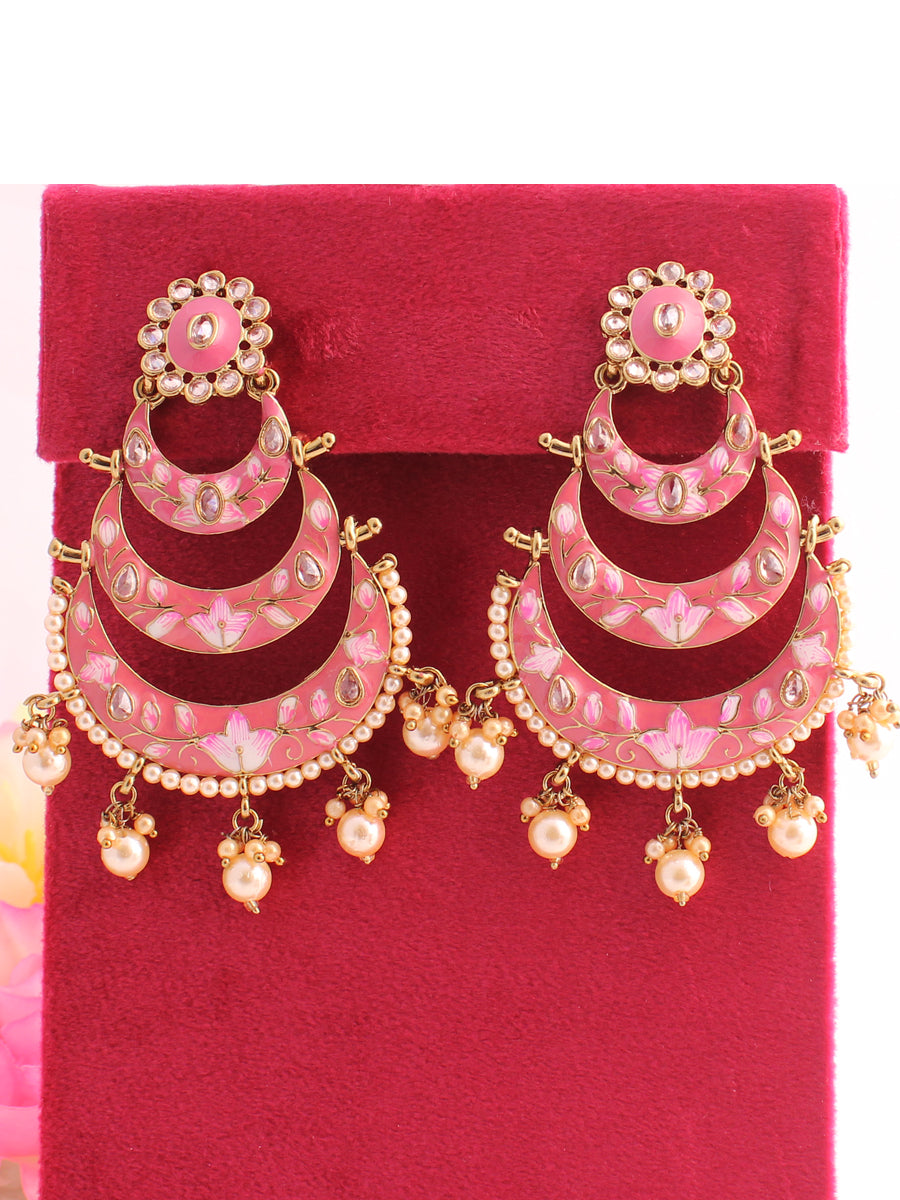 Kriti Earrings-Peach