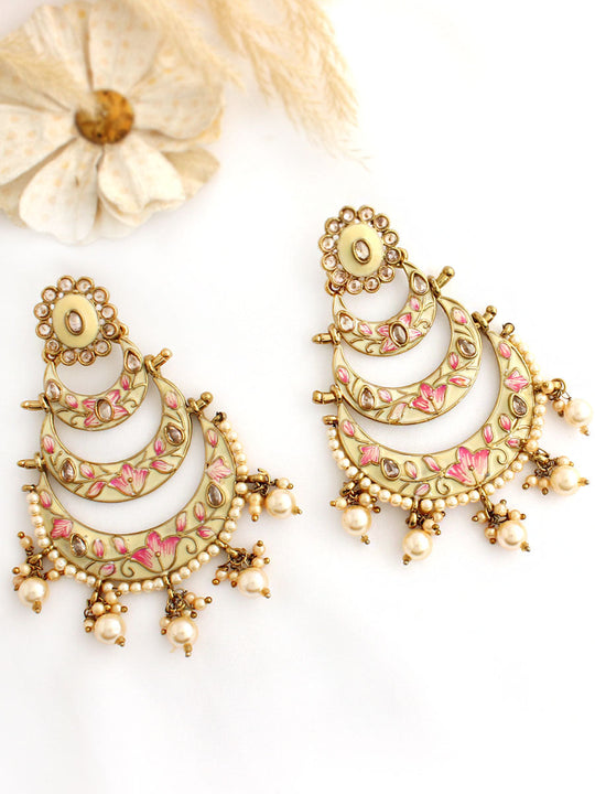 Kriti Earrings-Ivory