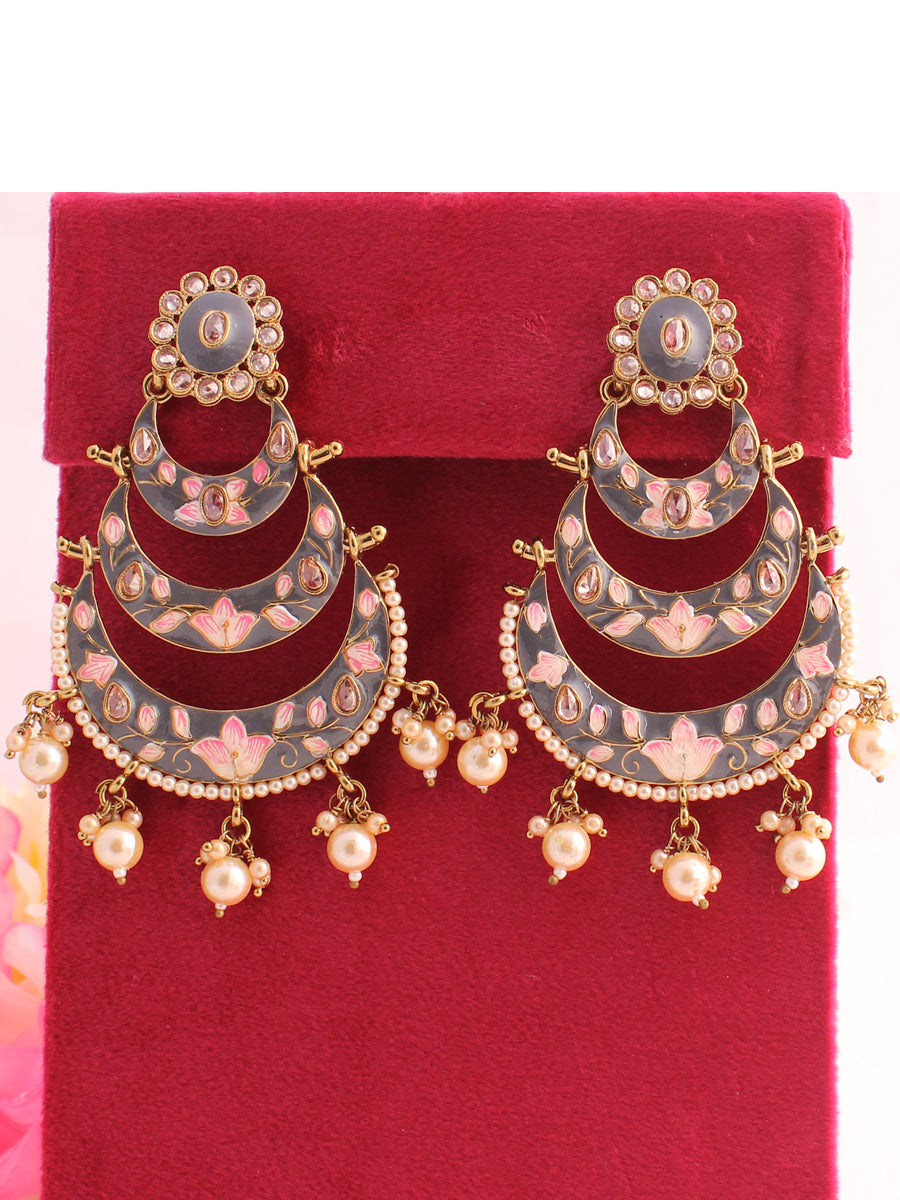 Kriti Earrings-Dark Grey