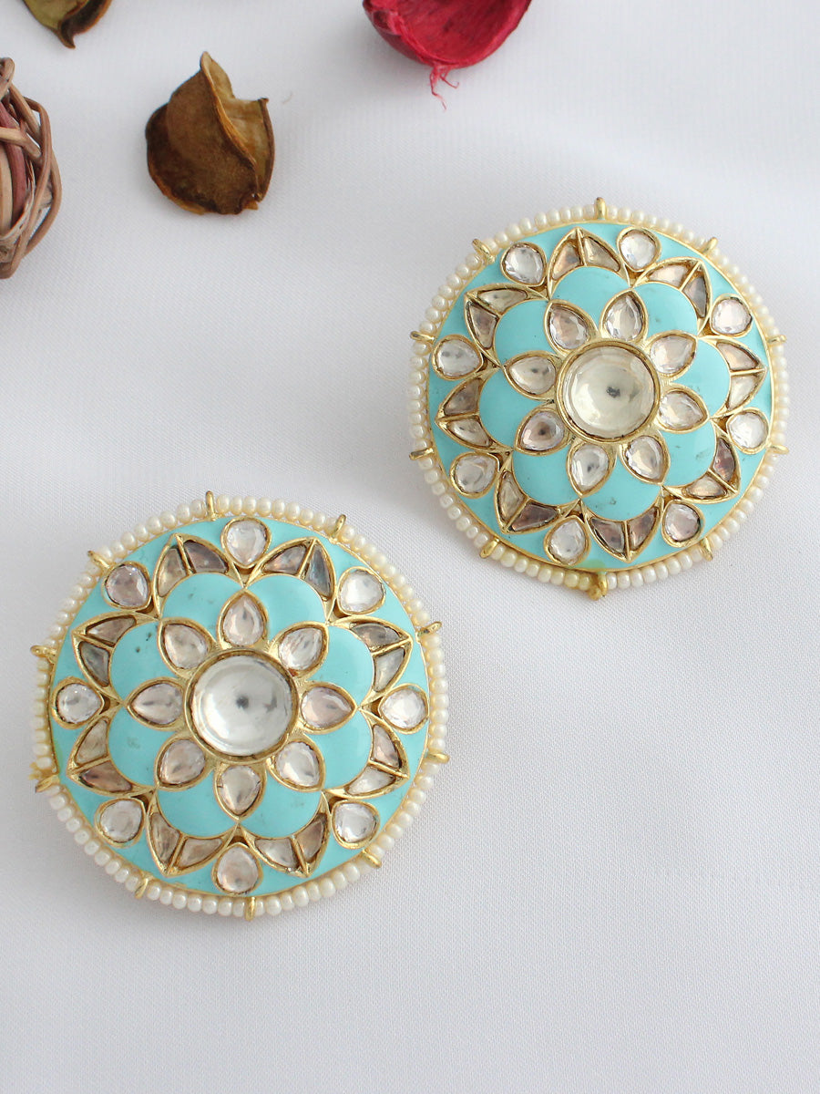 Sindh Earrings-Aqua