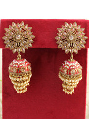 Ashna Earrings-Red