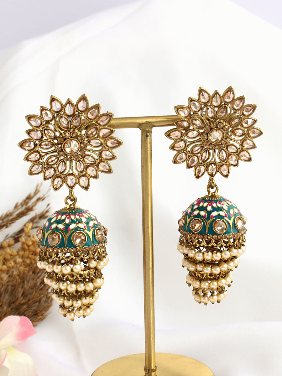 Ashna Earrings-Turquoise