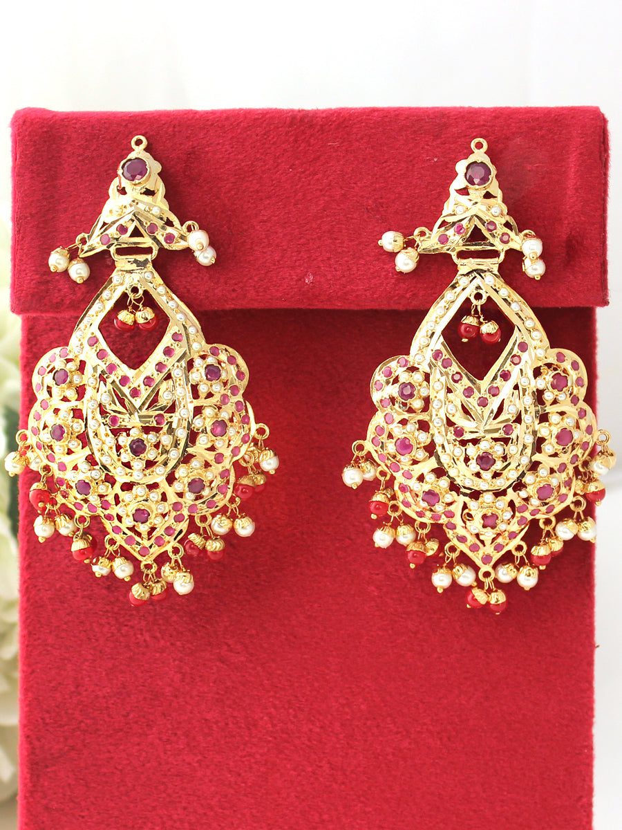 Shazia Earrings-Ruby