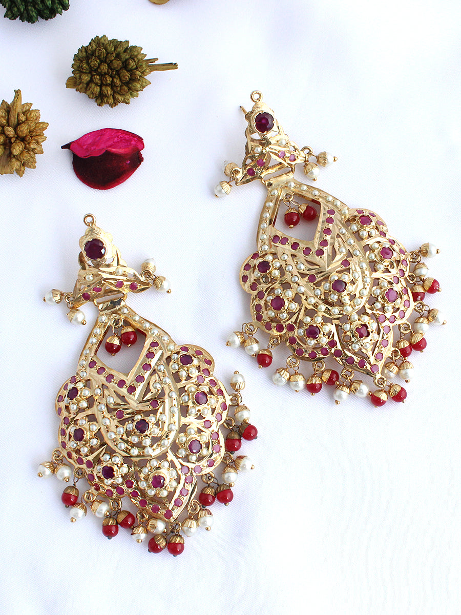 Shazia Earrings-Ruby