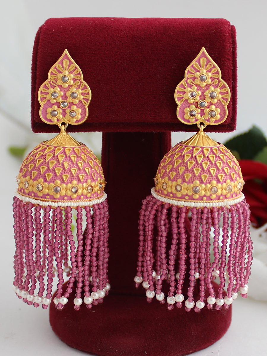 Maryam Earrings-Pink