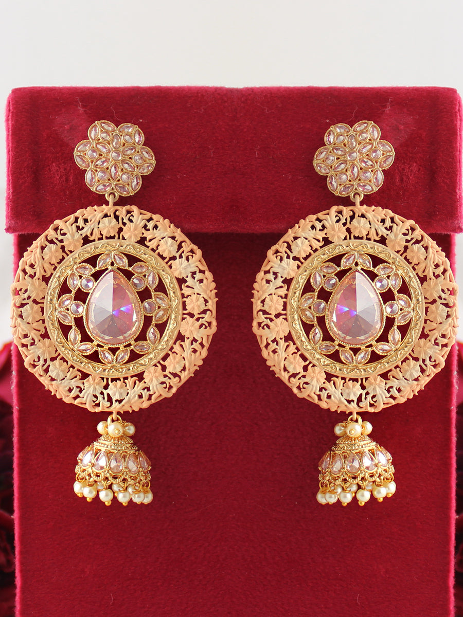 Aaniya Earrings-Peach