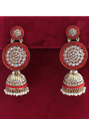 Jaanvi Earrings-Red