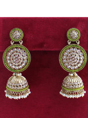 Jaanvi Earrings-Olive Green