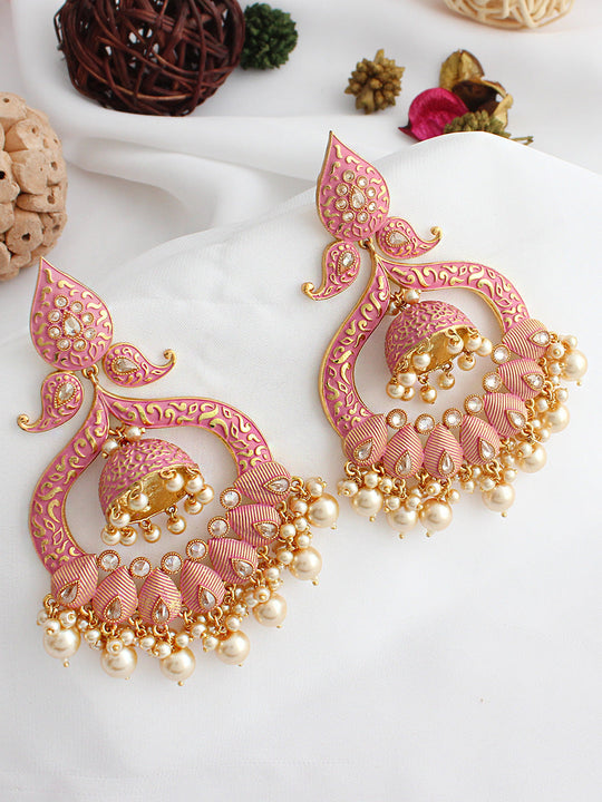 Yuvika Earrings - Pink