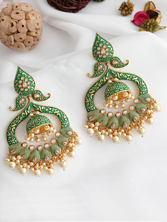 Yuvika Earrings -  Green