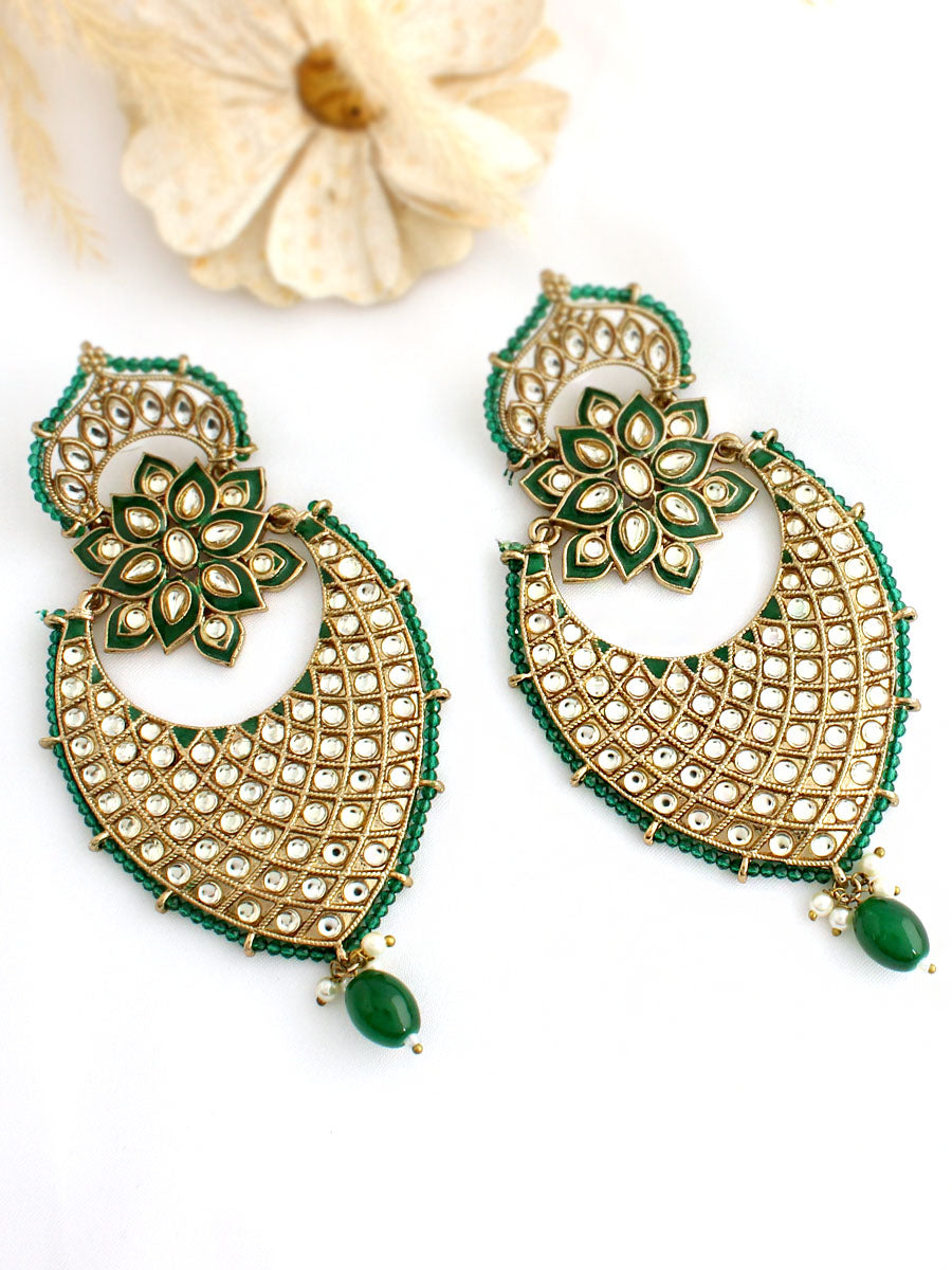 Arushka Earrings-Green