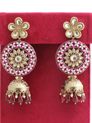 Ishrat Earrings-Maroon