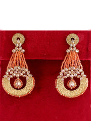 Shanaya Earrings-Peach