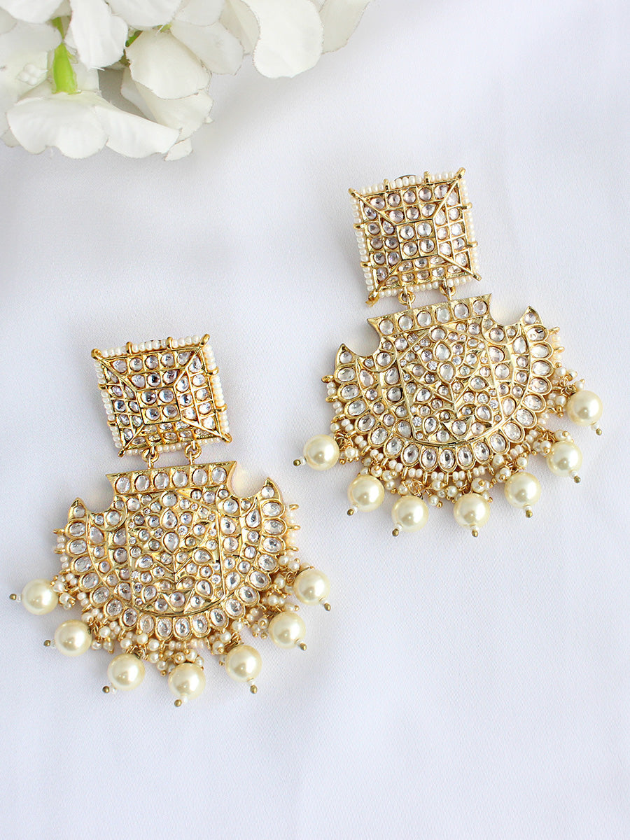 Kanak Earrings-White