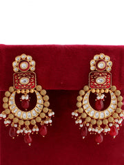 Tanushri Earrings-Maroon