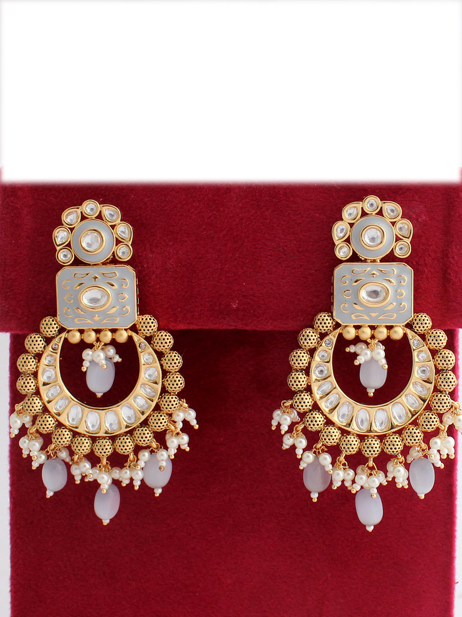 Tanushri Earrings-Grey