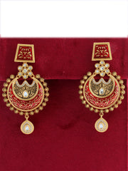 Nishtha Earrings-Maroon