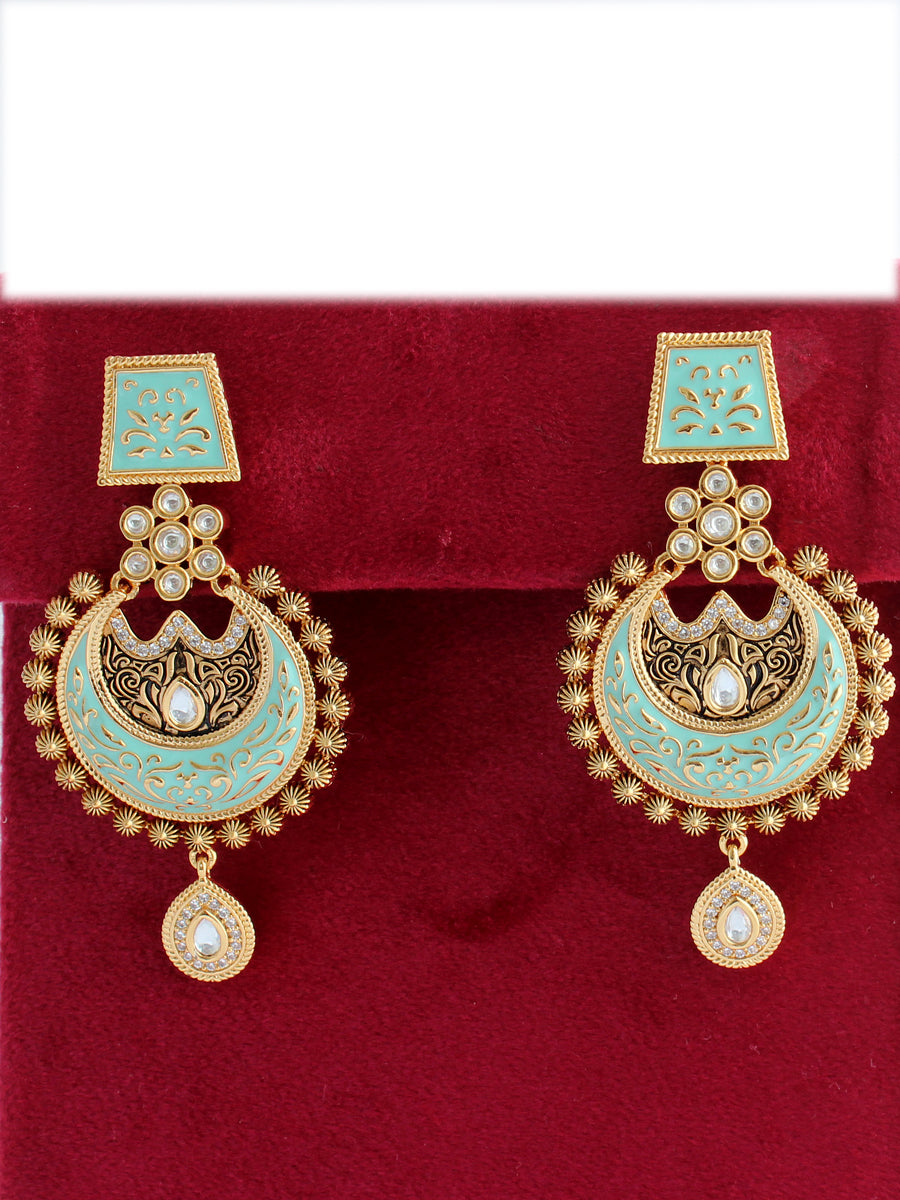 Nishtha Earrings-Aqua