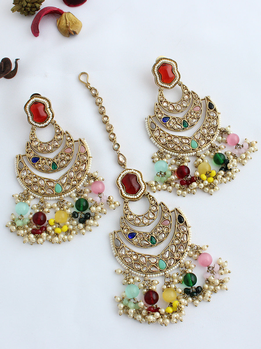 Kamya Earrings & Tikka