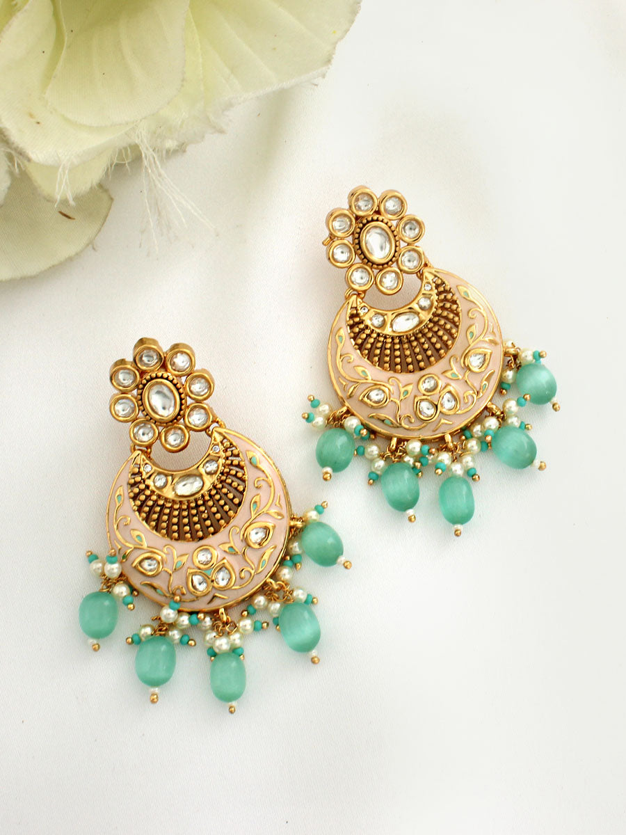 Vritee Earrings-Pastel pink / Mint green