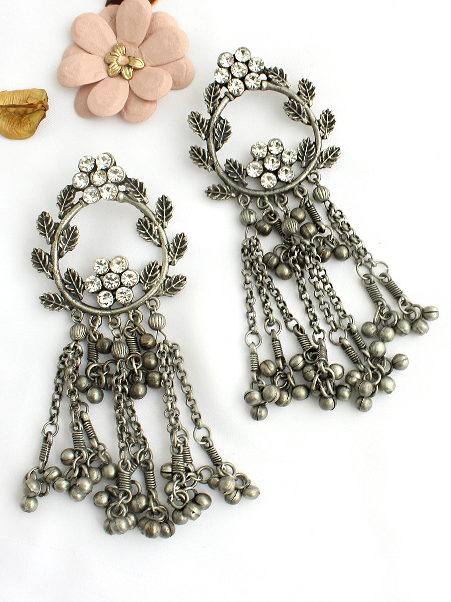 Trishla Earrings-Antique Silver-Antique Silver