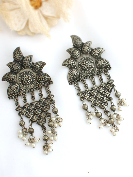 Binal Earrings-Antique Silver