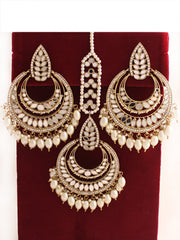 Somya Earrings & Tikka-Pearl