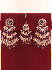 Kayra Earrings & Tikka Set-Blue