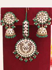 Aisha Earrings & Tikka-Green