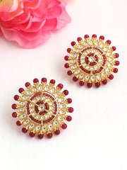 Gujrat Earrings-Maroon