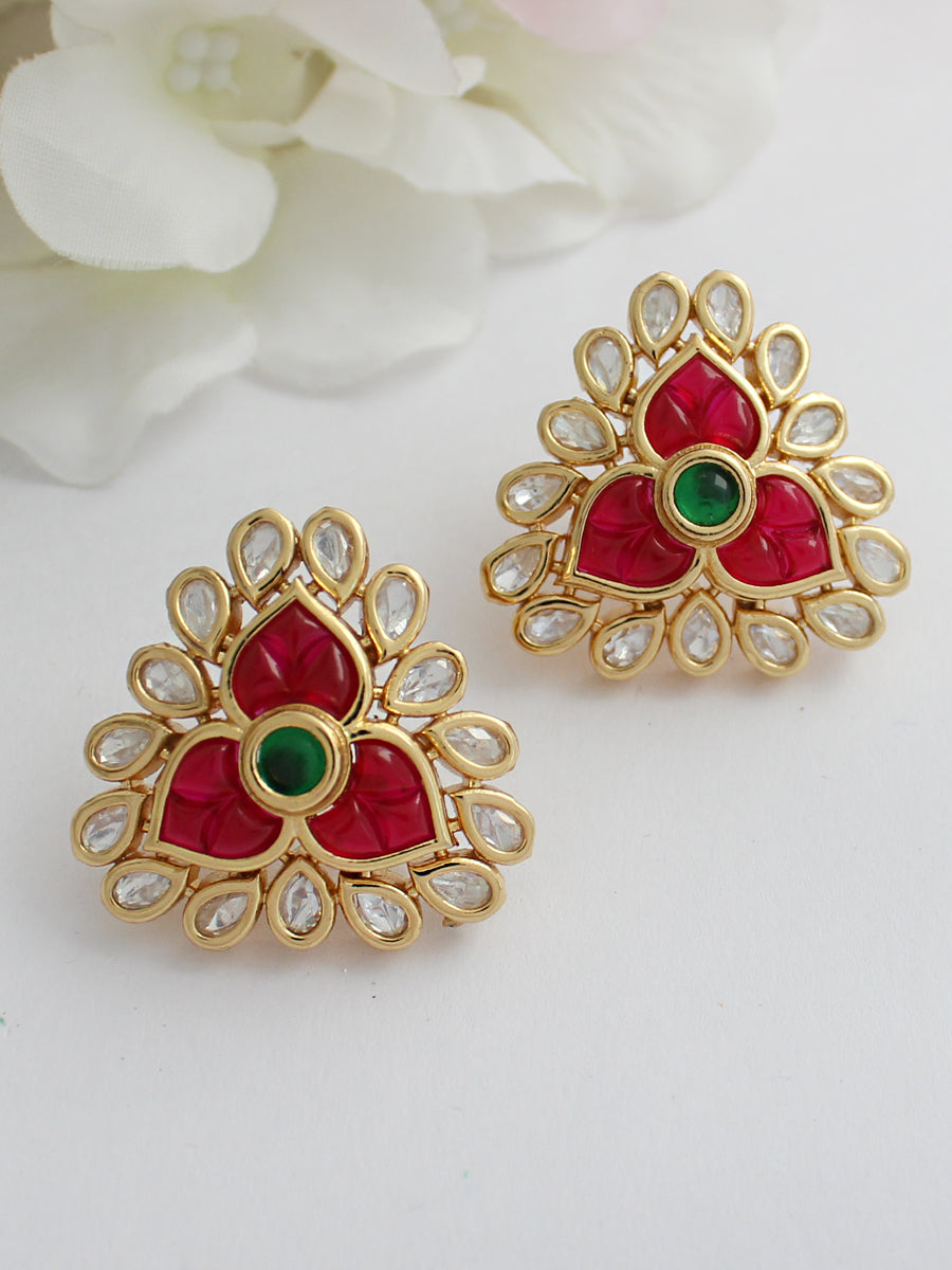 Sakshi Earrings-Hot Pink