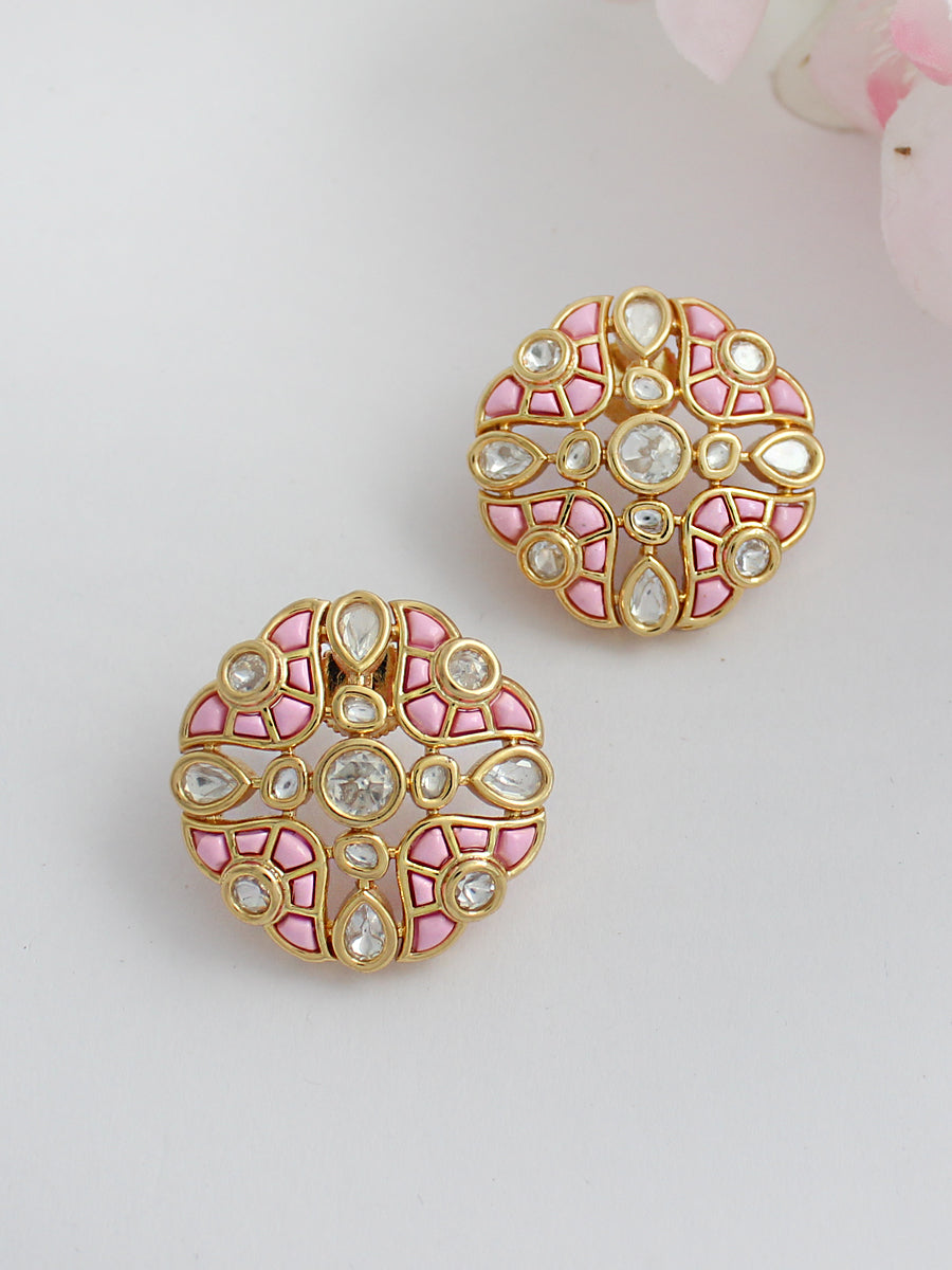 Riffat Earrings-Pink