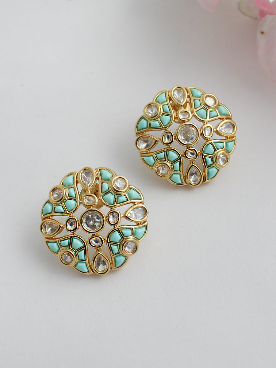 Riffat Earrings-Aqua