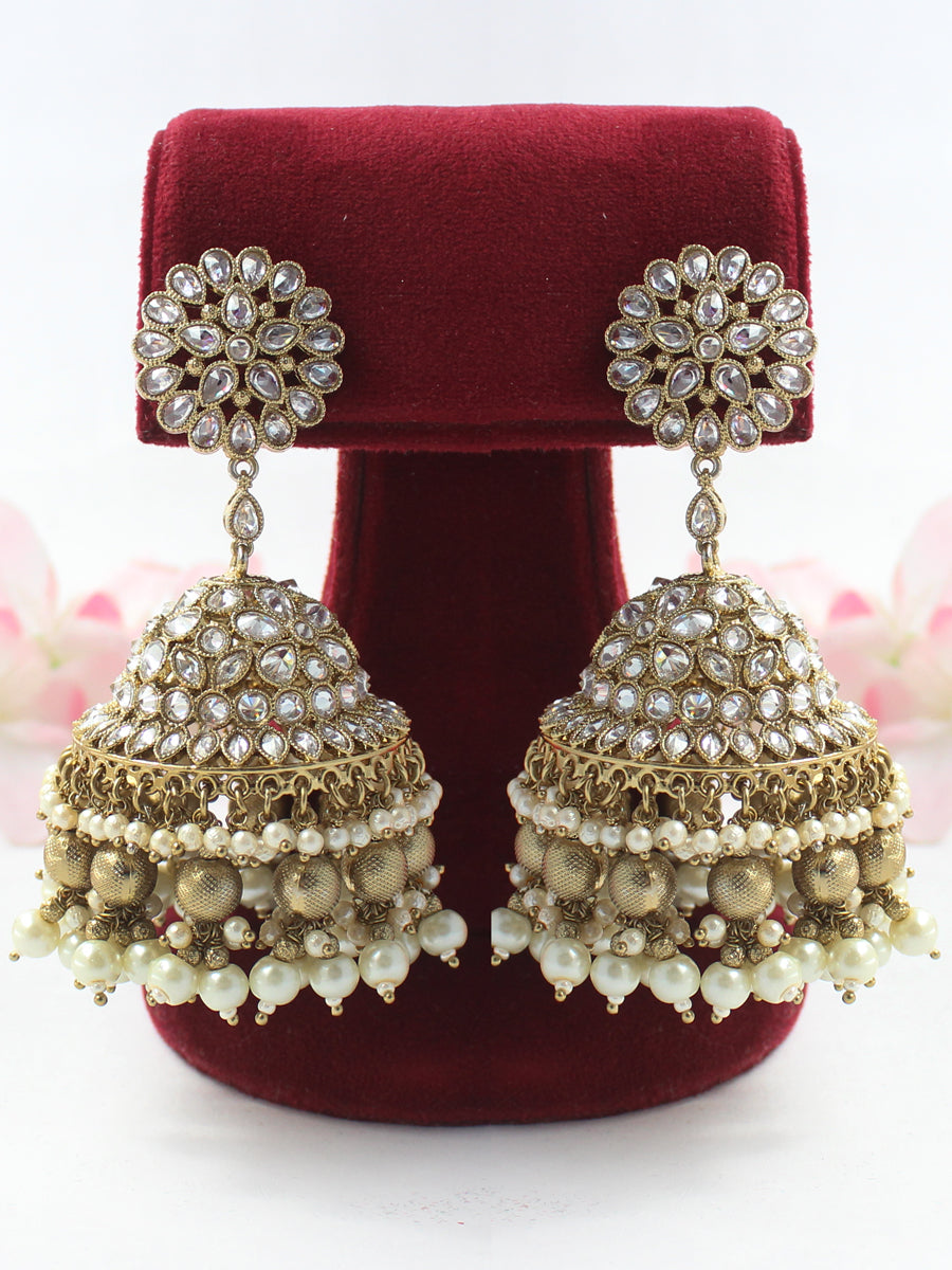 Shabina Earrings-White