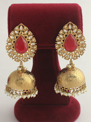 Avni Earrings-Maroon