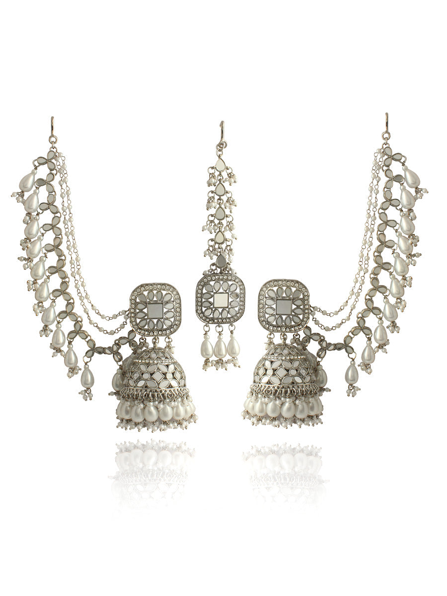 Rasika Mirror Earrings & Tikka