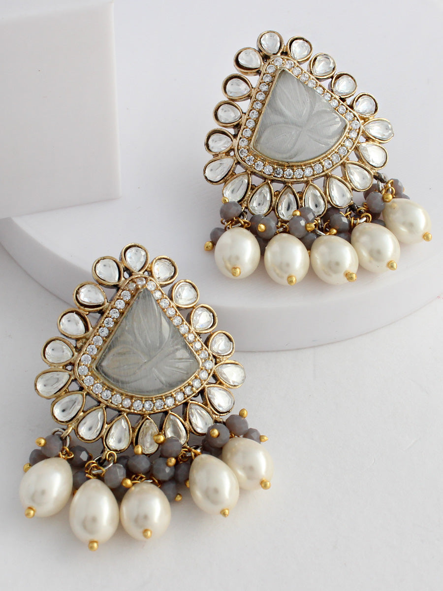 Vanika Earrings-Grey