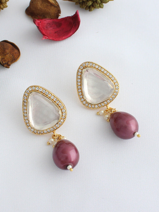 Shruti Earrings - Wine