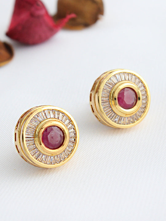 Anvi Earrings - Maroon