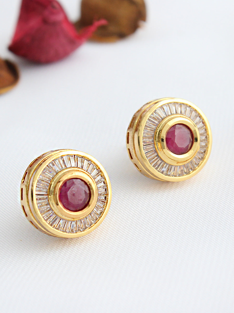 Anvi Earrings - Maroon