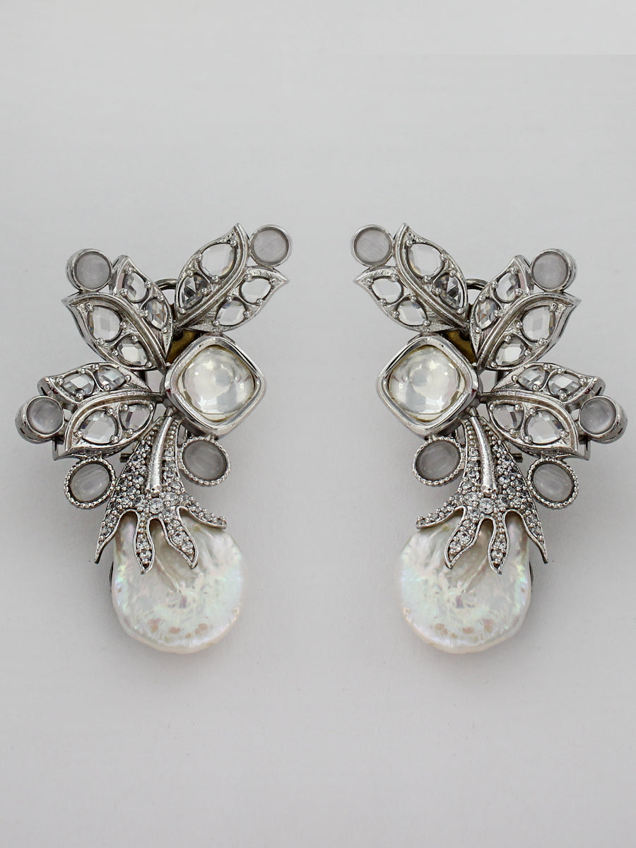 Drisha Earrings-Grey