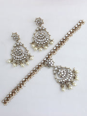 Naaz Earrings & Sheeshphool-Pearl