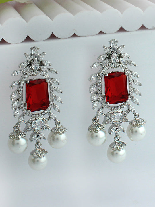 Eliza Earrings-maroon
