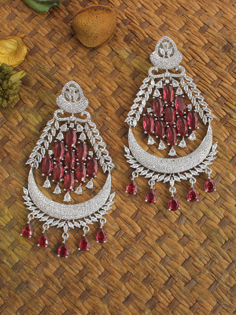 Shayna Earrings-Ruby Pink