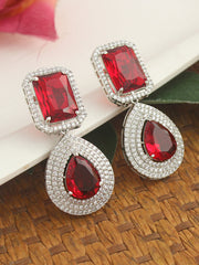 Anayra Earrings-Maroon