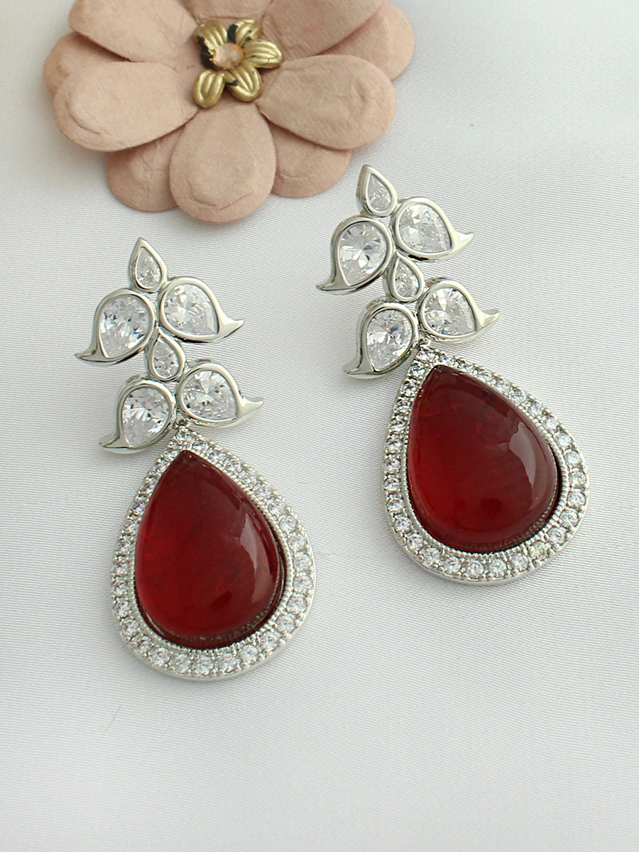 Paris Earrings - Maroon