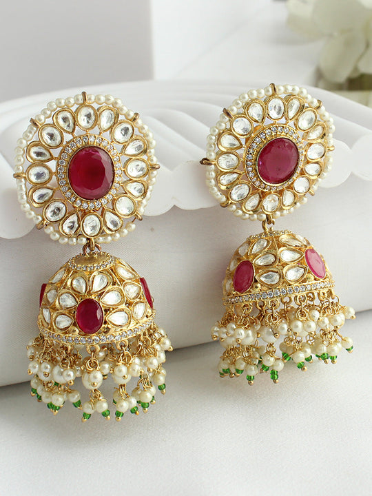 Udaipur Earrings - Maroon