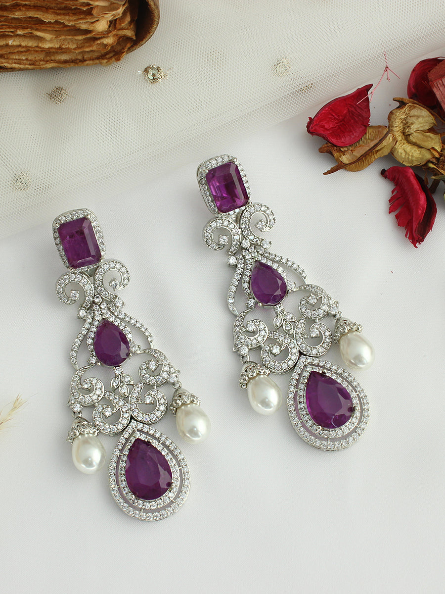 Miami Earrings-Purple