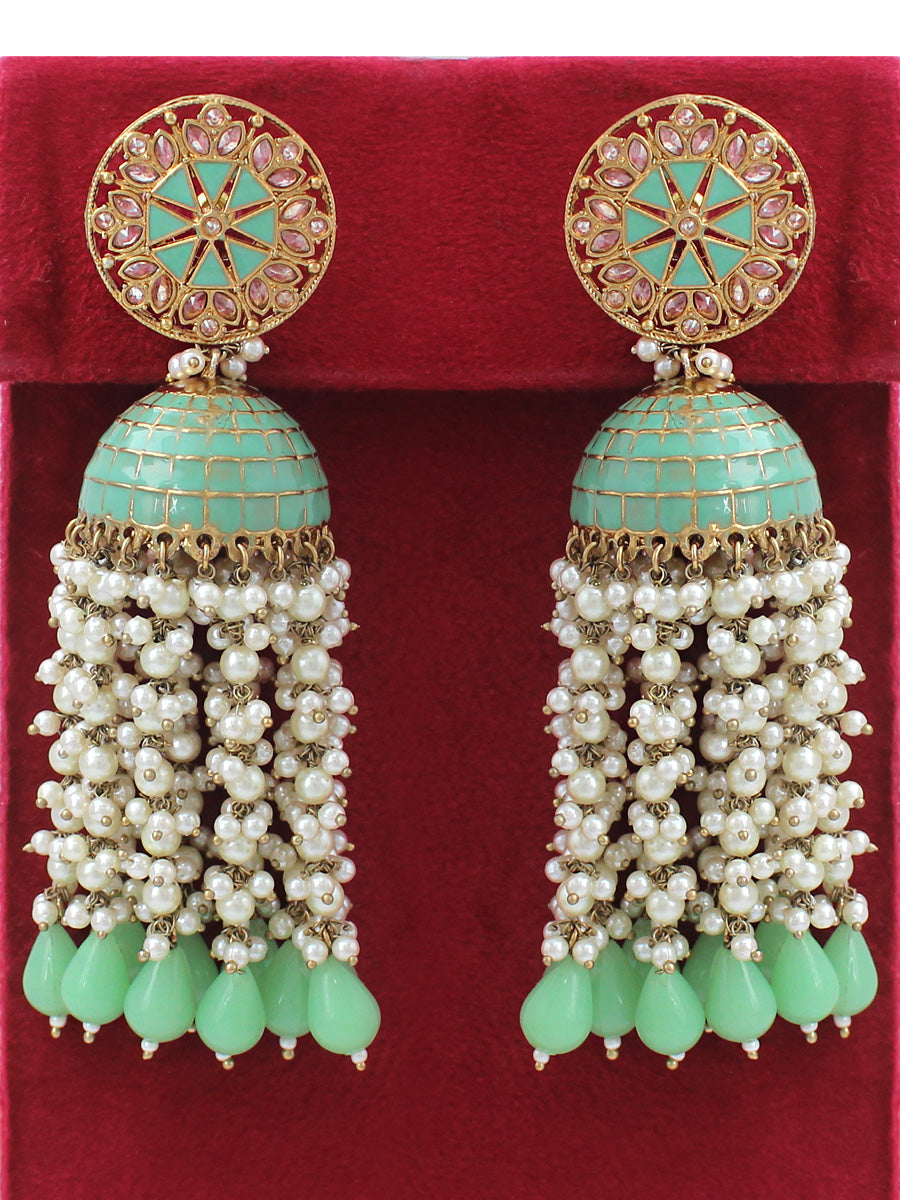 Heena Earrings-Mint Green